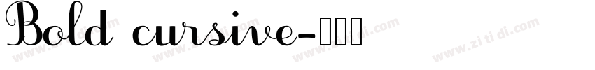 Bold cursive字体转换